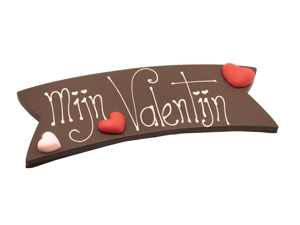 Chocolade boodschap "Mijn Valentijn"