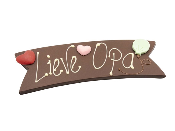 Chocolade boodschap "Lieve Opa"