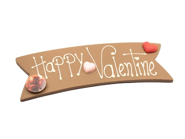 Chocolade boodschap "Happy Valentine"