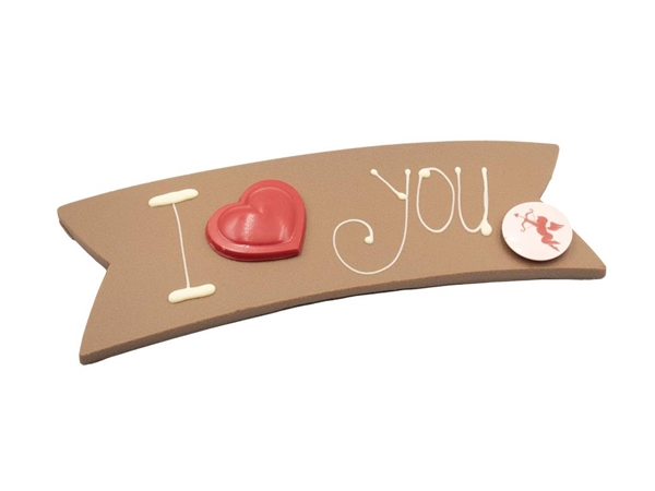 Chocolade boodschap "Love You"