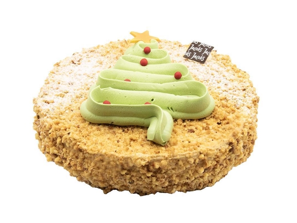 kerst hazelnoot creme taart